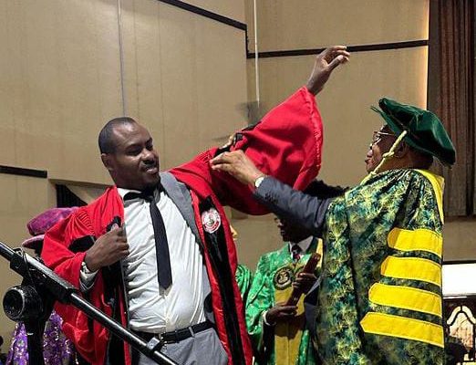 PICTORIAL: Ex-Eagles goalkeeper, Enyeama, bags honorary doctorate degree from UNIUYO